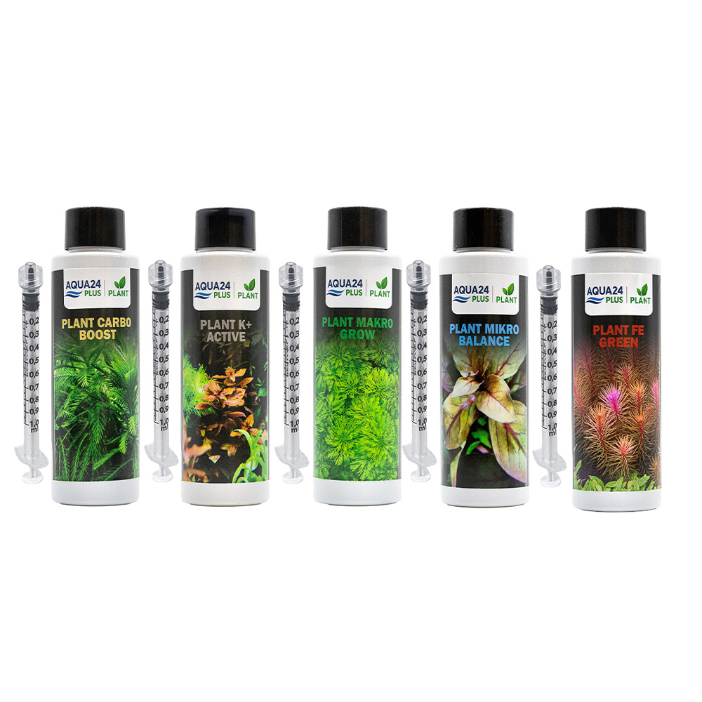 AQUA24 PLUS Zestaw Nawozów Makro Mikro Carbo Potas Żelazo+Caps Boost 20szt